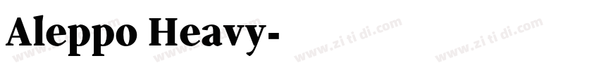 Aleppo Heavy字体转换